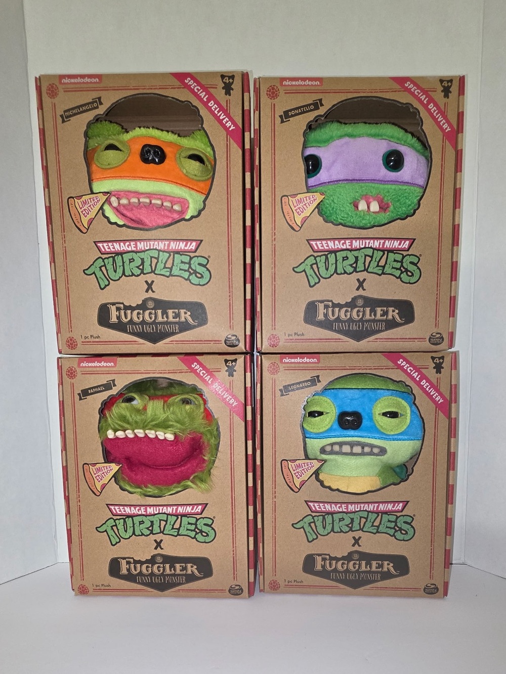 FUGGLER SET OF 4 Teenage Mutant Ninja Turtle Ugly Monster Toys Special EDITION